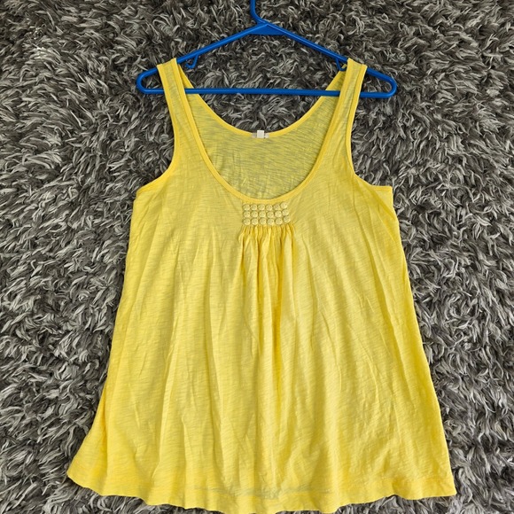 J.Crew Tops - J.Crew Yellow Slub Cotton Sleeveless Scoop Neck Tank Top Style 92155 Womens S